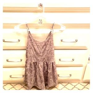 Velvet silver romper dressy for girls.